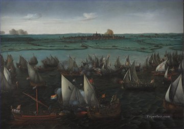 Buque de guerra Painting - Vroom Hendrick Cornelisz Batalla de Haarlemmermeer Batalla naval